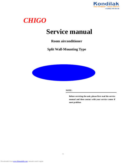 Chigo Air Conditioner Service Manual 10