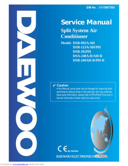 Daewoo Air Conditioner Service Manual 12