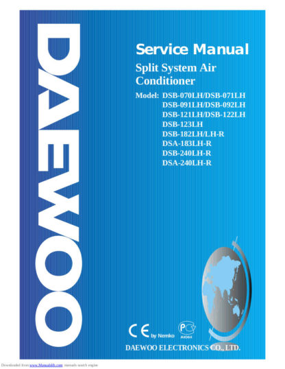 Daewoo Air Conditioner Service Manual 13
