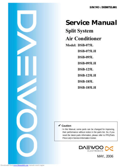 Daewoo Air Conditioner Service Manual 14