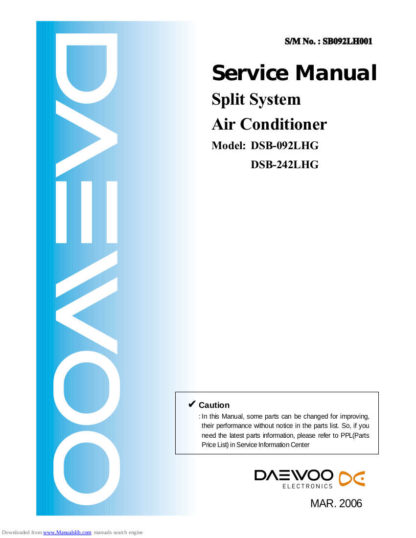 Daewoo Air Conditioner Service Manual 21