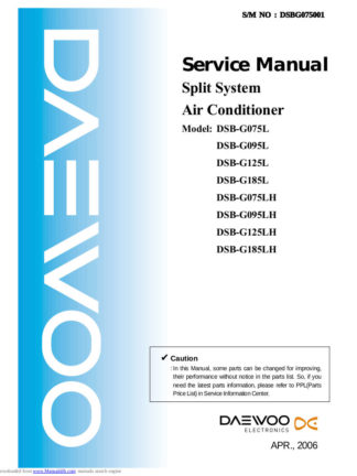 Daewoo Air Conditioner Service Manual 23