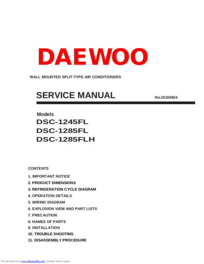 Daewoo Air Conditioner Service Manual 24