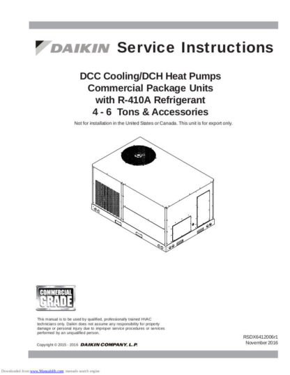 Daikin Air Conditioner Service Manual 68