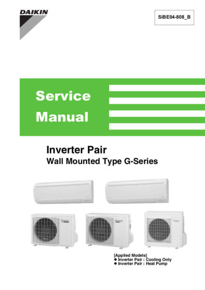 Daikin Air Conditioner Service Manual 86