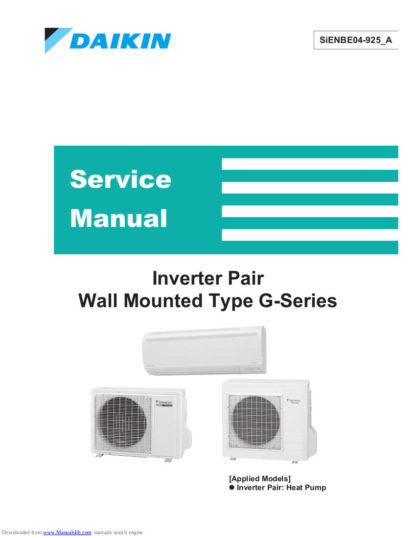 Daikin Air Conditioner Service Manual 96