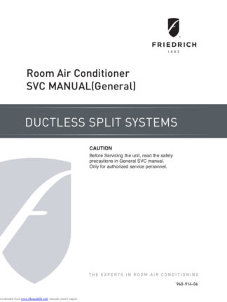 Friedrich Air Conditioner Service Manual 47