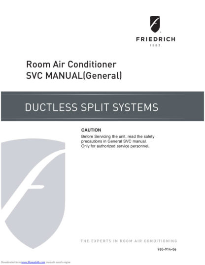 Friedrich Air Conditioner Service Manual 47