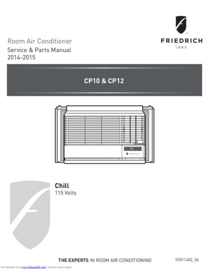Friedrich Air Conditioner Service Manual 50