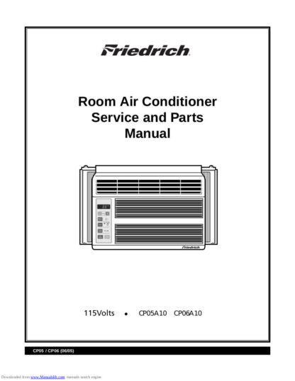Friedrich Air Conditioner Service Manual 52