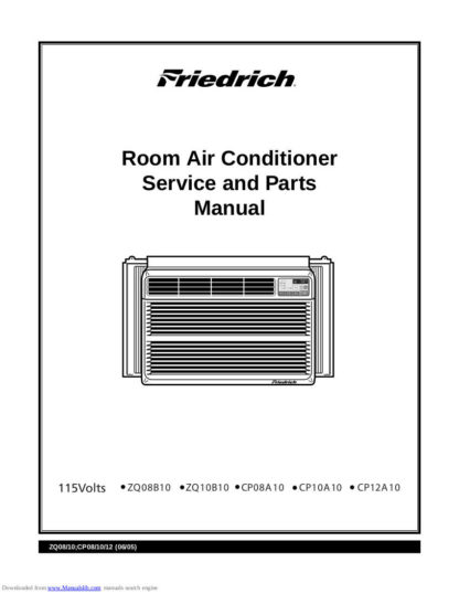 Friedrich Air Conditioner Service Manual 53
