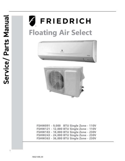 Friedrich Air Conditioner Service Manual 62