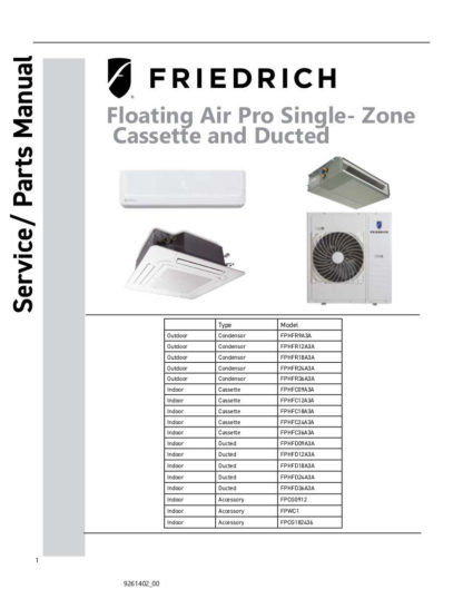 Friedrich Air Conditioner Service Manual 66