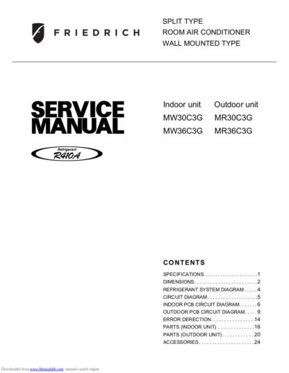 Friedrich Air Conditioner Service Manual 77