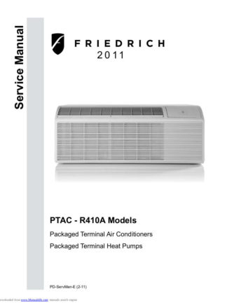 Friedrich Air Conditioner Service Manual 78