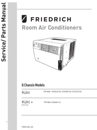 Friedrich Air Conditioner Service Manual 80