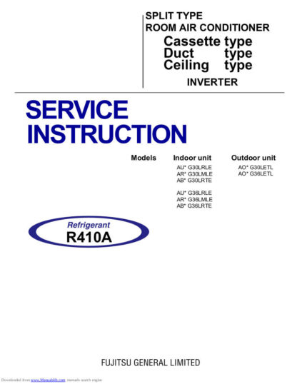 Fujitsu Air Conditioner Service Manual 17