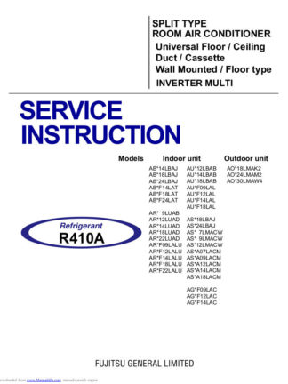 Fujitsu Air Conditioner Service Manual 19