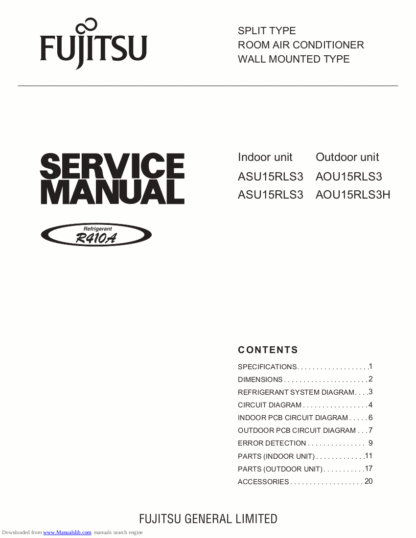 Fujitsu Air Conditioner Service Manual 103
