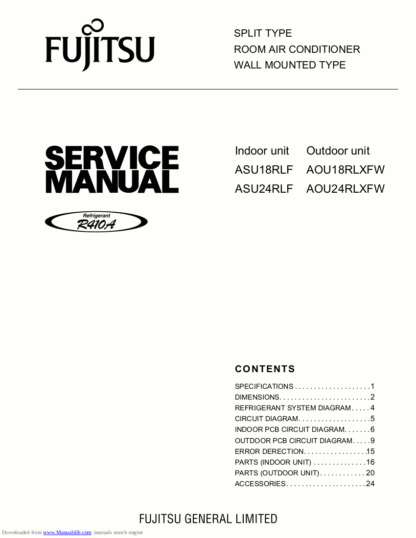 Fujitsu Air Conditioner Service Manual 106