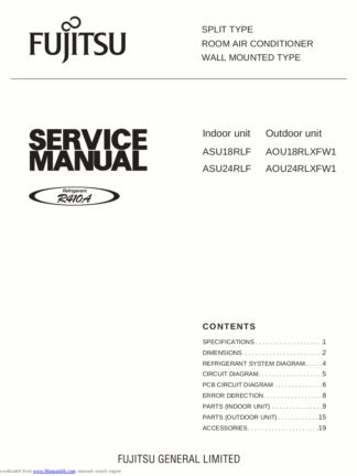 Fujitsu Air Conditioner Service Manual 107