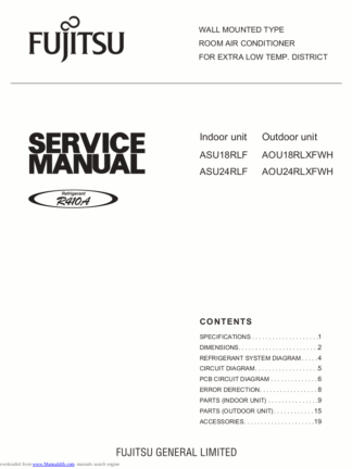Fujitsu Air Conditioner Service Manual 108