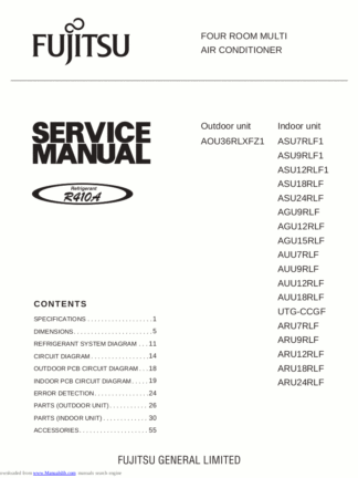 Fujitsu Air Conditioner Service Manual 115