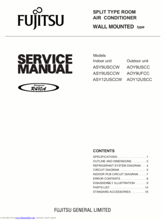 Fujitsu Air Conditioner Service Manual 126