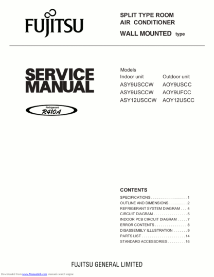 Fujitsu Air Conditioner Service Manual 126