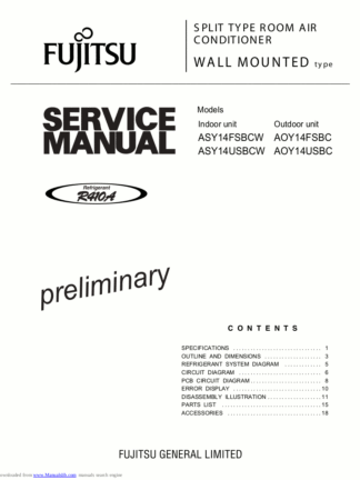 Fujitsu Air Conditioner Service Manual 127