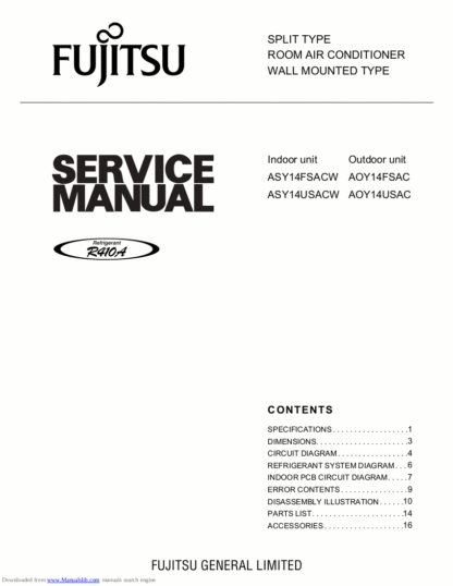 Fujitsu Air Conditioner Service Manual 128
