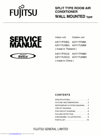 Fujitsu Air Conditioner Service Manual 129