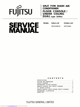 Fujitsu Air Conditioner Service Manual 131