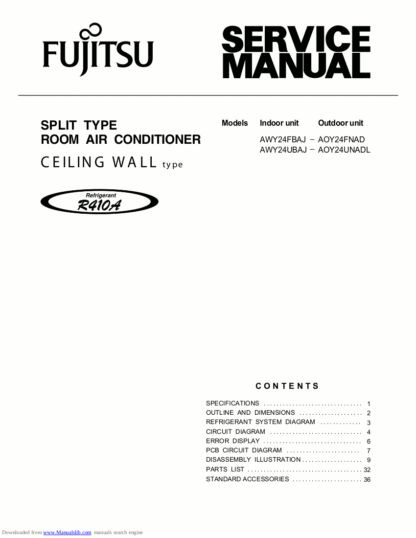 Fujitsu Air Conditioner Service Manual 132
