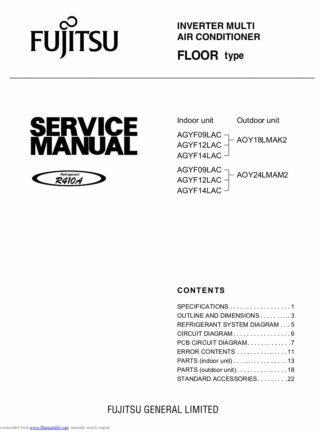 Fujitsu Air Conditioner Service Manual 133