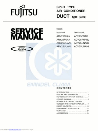 Fujitsu Air Conditioner Service Manual 134