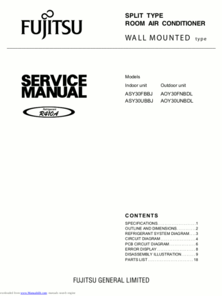 Fujitsu Air Conditioner Service Manual 136