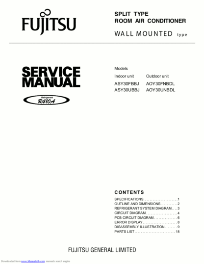 Fujitsu Air Conditioner Service Manual 136