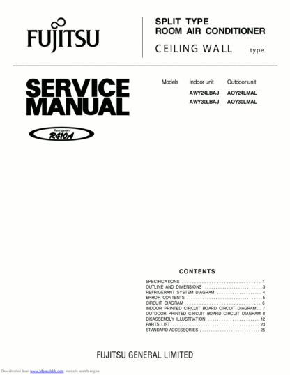 Fujitsu Air Conditioner Service Manual 137