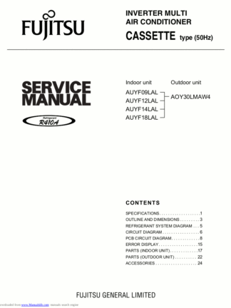 Fujitsu Air Conditioner Service Manual 138