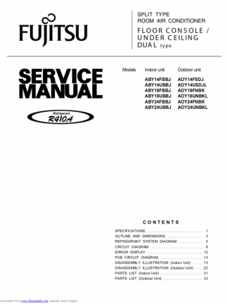Fujitsu Air Conditioner Service Manual 23