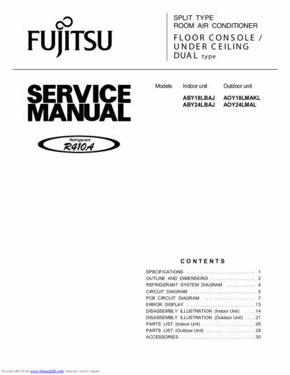 Fujitsu Air Conditioner Service Manual 24