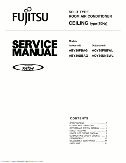 Fujitsu Air Conditioner Service Manual 27