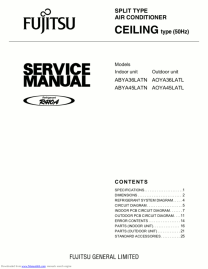 Fujitsu Air Conditioner Service Manual 34