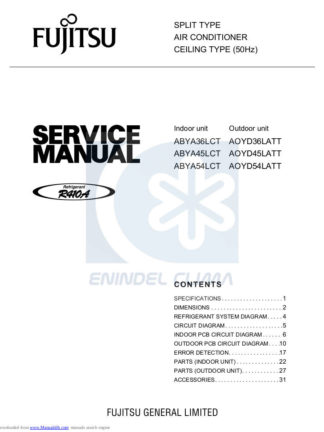 Fujitsu Air Conditioner Service Manual 35