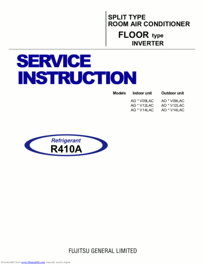 Fujitsu Air Conditioner Service Manual 43
