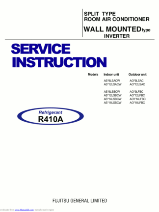 Fujitsu Air Conditioner Service Manual 55