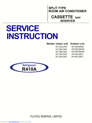 Fujitsu Air Conditioner Service Manual 56