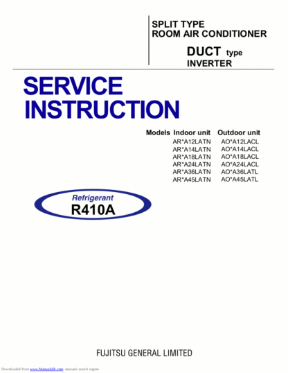 Fujitsu Air Conditioner Service Manual 58