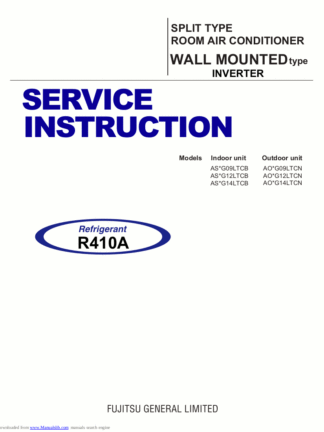 Fujitsu Air Conditioner Service Manual 62